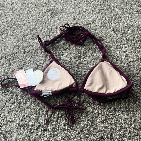 PQ Mila Triangle bikini top size S and M NWT in Sangria - Picture 6 of 7